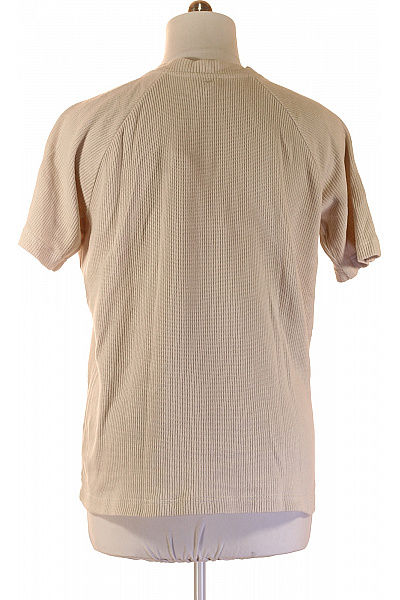 Pánské tričko béžové s krátkým rukávem basic Velikost XL | Unimoda | obrázek 2