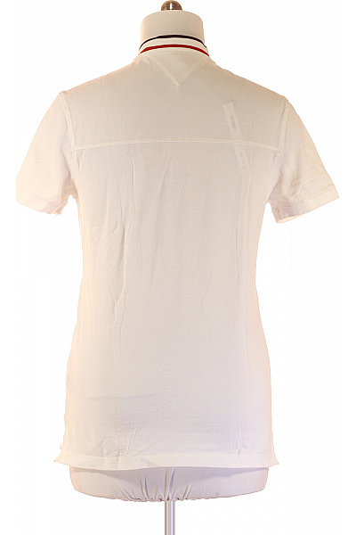 TOMMY HILFIGER Bílé bavlněné polo tričko s krátkým rukávem a stojáčkem Velikost XL | TOMMY HILFIGER | obrázek 3