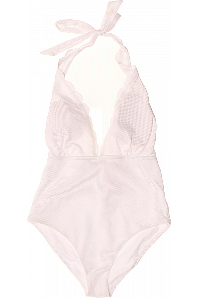 Hunkemoller jednodílné plavky za krk s volánky bílé Vel. 38 | Hunkemoller | obrázek 2