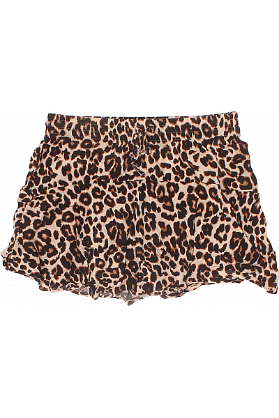 ONLY Dámské Kraťasy Volnočasové S Potiskem Zvířecí Vzor Béžové Velikost M
