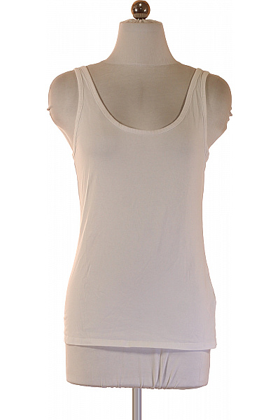 Next Dámské Tílko Basic Bílé Bavlněné Bez Rukávů Vel. 12