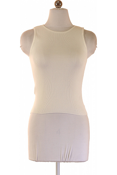 MANGO dámské tričko bez rukávů jednobarevné basic s kulatým výstřihem Vel. EU XS | MANGO | obrázek 2