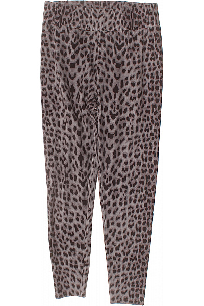 OH APRIL Dámské Kalhoty S Potiskem Gepard Volnočasové Dlouhé Bavlněné Velikost XL