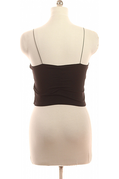 dámské černé tílko crop top bez rukávů basic Velikost 42 | Unimoda | obrázek 3
