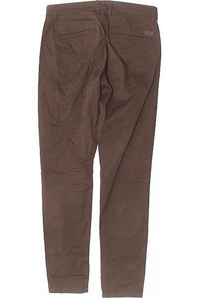 LINDBERGH Pánské bavlněné kalhoty hnědé volnočasové rovné s kapsami Vel. M | LINDBERGH | obrázek 3