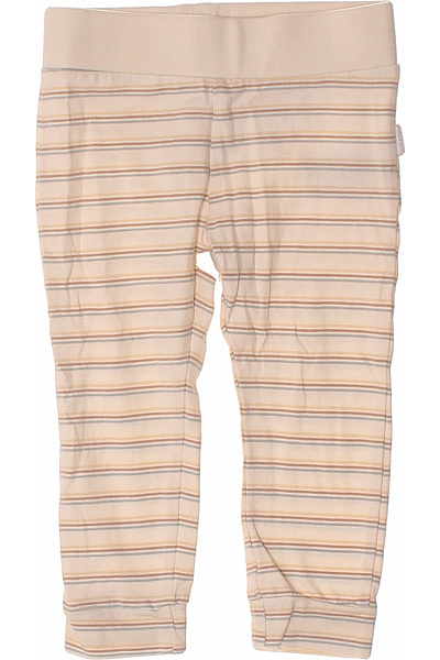 Noppies Dětské Bavlněné Kalhoty Pruhované Béžové Velikost 74 CM
