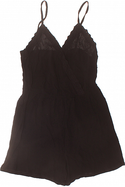 černý overal bez rukávů krajka viskóza letní Vel. 36 | Unimoda | obrázek 2