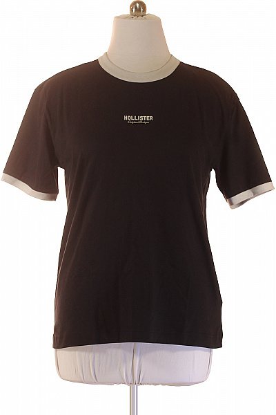 Hollister pánské tričko s krátkým rukávem černé s nápisem basic bavlna Velikost EU M | Hollister | obrázek 2