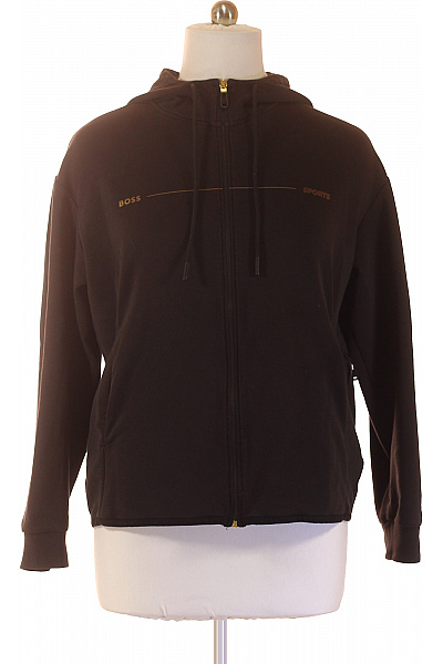 Hugo Boss Pánská Mikina S Kapucí Na Zip Sportovní Bavlněná černá Velikost Xl