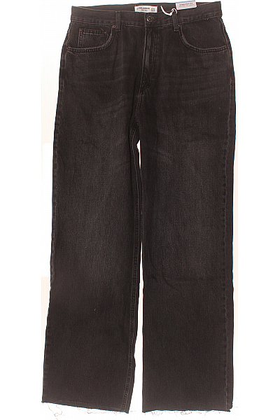 PULL&BEAR Dámské Bavlněné Džíny Volné Se širokými Nohavicemi šedé Velikost .42