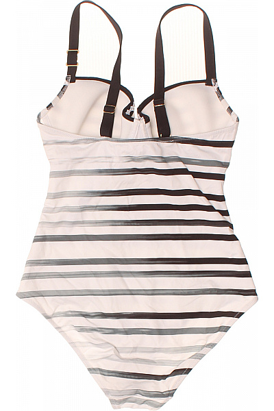 FERAUD PARIS Dámské jednodílné pruhované plavky s krajkou a push up Velikost 36 | FERAUD PARIS | obrázek 3