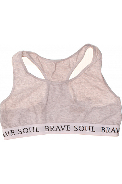 BRAVE SOUL Dámská sportovní podprsenka šedá bavlněná Vel. EU L | BRAVE SOUL | obrázek 2