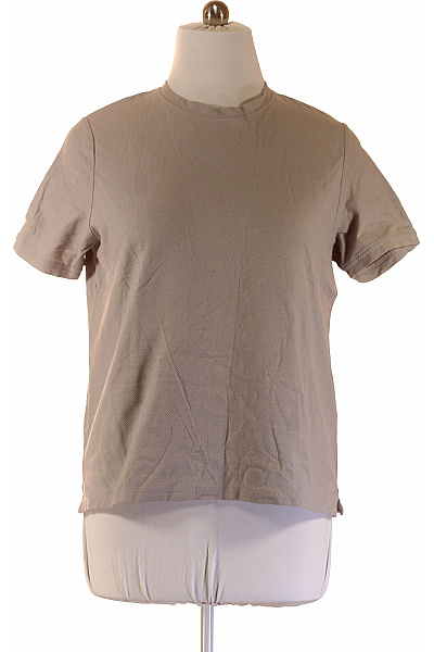 Bershka Pánské tričko s krátkým rukávem béžové jednobarevné basic Velikost XL | Bershka | obrázek 2