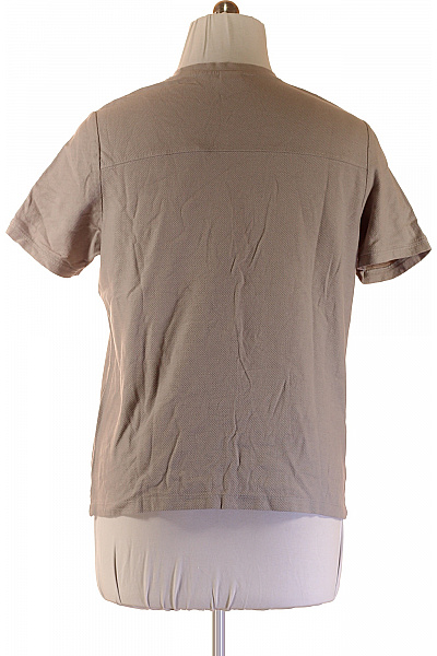 Bershka Pánské tričko s krátkým rukávem béžové jednobarevné basic Velikost XL | Bershka | obrázek 3