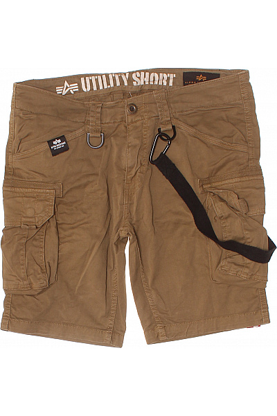 Alpha Industries Pánské bavlněné kraťasy cargo volnočasové s kapsami hnědé Velikost 30 | Alpha Industries | obrázek 2