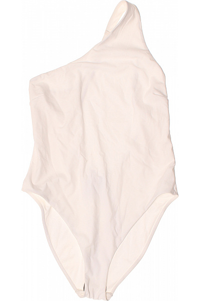 Calvin Klein Jednodílné Asymetrické Plavky Bílé Polyesterové Velikost L