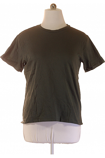 Pánské Tričko Krátký Rukáv Zelené Bavlněné Basic Velikost XL