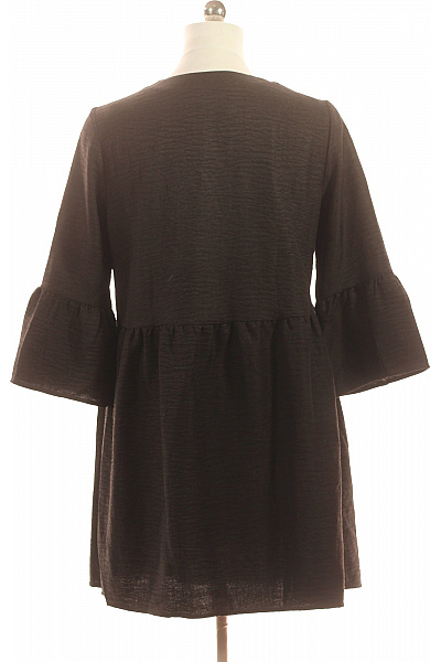 VERO MODA Dámské šaty s dlouhým rukávem volnočasové mušelínové černé Vel. M | VERO MODA | obrázek 3