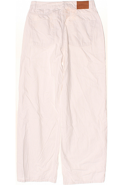 Dámské bílé bavlněné volné kalhoty volnočasové Vel. 29 | Unimoda | obrázek 2