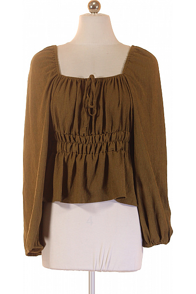 Dorothy Perkins Hnědá halenka s dlouhým rukávem a vázačkou Vel. 40 | Dorothy Perkins | obrázek 2