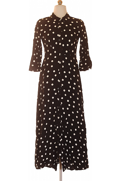 Y.A.S dámské šaty puntíkované dlouhé s dlouhým rukávem košilové Vel. s | Y.A.S | obrázek 2