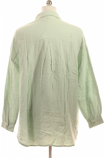 ONLY Dámská bavlněná košile s dlouhým rukávem volná ležérní zelená Velikost M | ONLY | obrázek 2