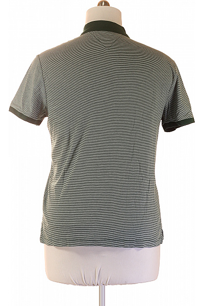 TOMMY HILFIGER pánské tričko s krátkým rukávem pruhované s límečkem bavlněné Vel. l | TOMMY HILFIGER | obrázek 3