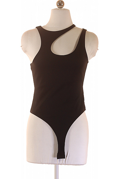 Dámské Tričko Bez Rukávů černé Asymetrické S Průstřihy Velikost M