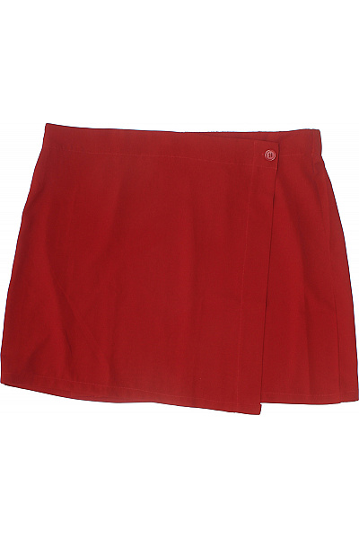 Dámská červená zavinovací mini sukně polyesterová Vel. EU 50 | Unimoda | obrázek 2