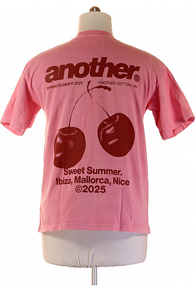 Růžové tričko s krátkým rukávem a potiskem Vel. s | Unimoda | obrázek 2