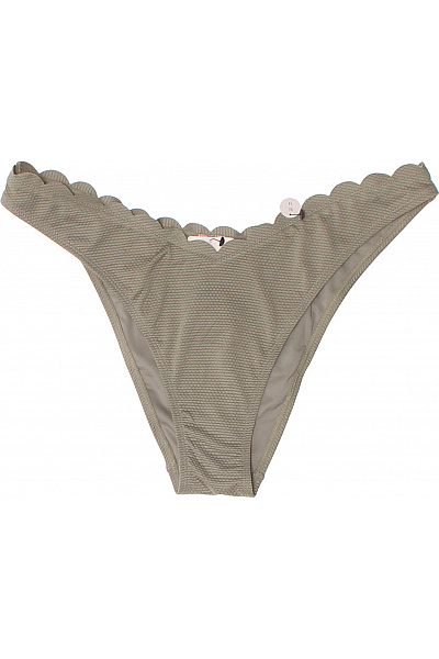 Hunkemoller Dámské Plavkové Kalhotky Zelené žebrované Moderní Velikost XL