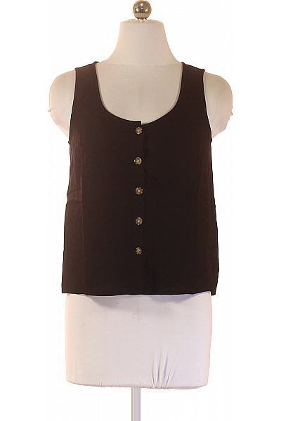 VERO MODA Dámské Tričko Bez Rukávů černé Viskózové Jednobarevné Vel. S