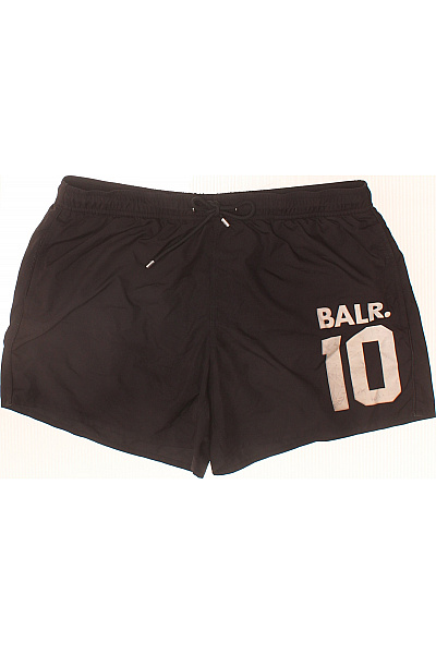 BALR. Pánské černé Plavecké Kraťasy S Potiskem Velikost L