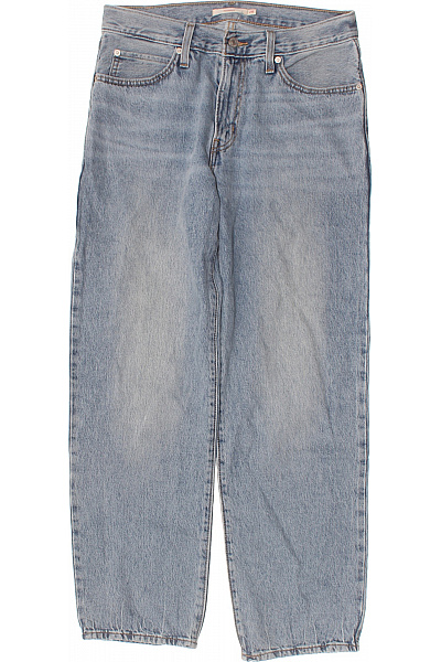 LEVIS Dámské Džíny Modré Volné Seprané S Kapsami Velikost 28