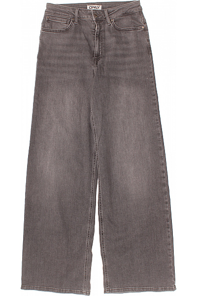 ONLY Dámské Džíny Volné S Vysokým Pasem šedé Bavlněné Velikost M