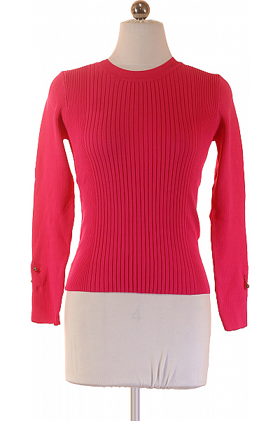 Oasis Růžové Tričko S Dlouhým Rukávem A Kulatým Výstřihem Velikost S