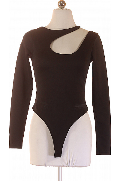 Dámské Tričko S Dlouhým Rukávem černé Asymetrické S Průstřihy Velikost S