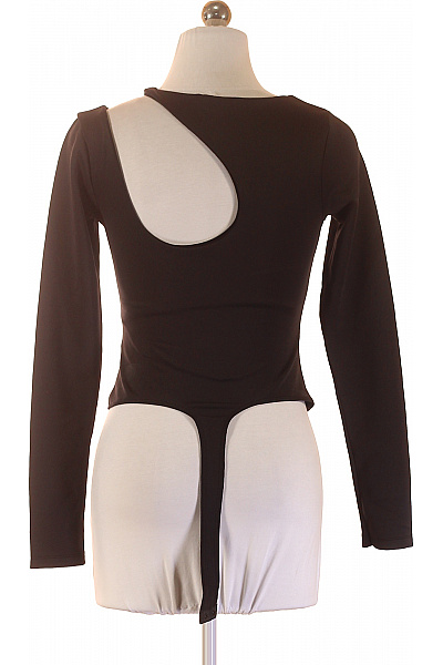 Dámské tričko s dlouhým rukávem černé asymetrické s průstřihy Velikost s | Unimoda | obrázek 2