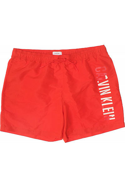 Calvin Klein Pánské červené Kraťasy S Potiskem Volnočasové Plážové Velikost Xl