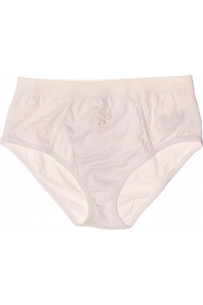 GANNI Bílé Bavlněné Kalhotky S Výšivkou Vel. M