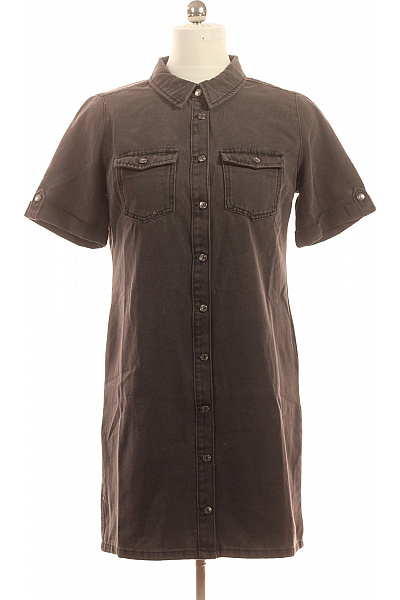 VERO MODA dámské košilové šaty krátký rukáv džínové šedé Vel. M | VERO MODA | obrázek 2