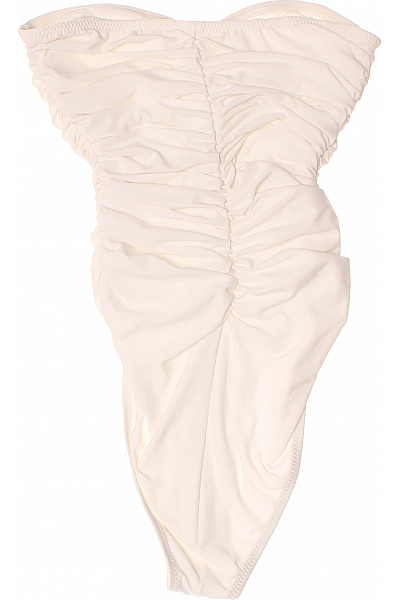 Norma Kamali jednodílné plavky bez ramínek řasené bílé moderní Velikost L | Norma Kamali | obrázek 2