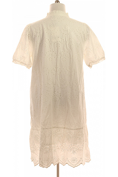 SAINT TROPEZ Dámské šaty bílé krátký rukáv ažurové volnočasové letní Velikost XXL | SAINT TROPEZ | obrázek 2