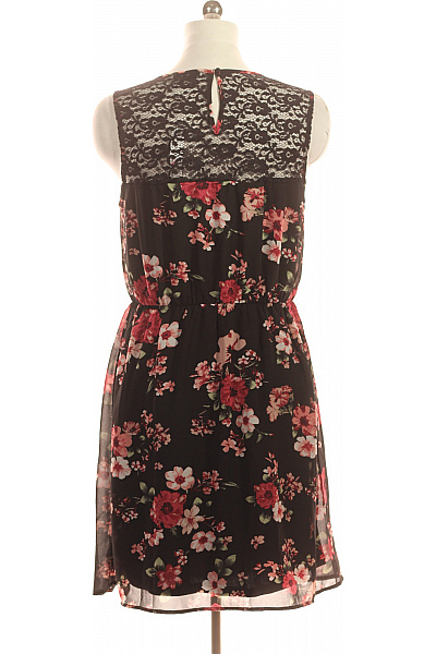šaty bez rukávů květované letní volnočasové černé Vel. EU 42 | Unimoda | obrázek 2