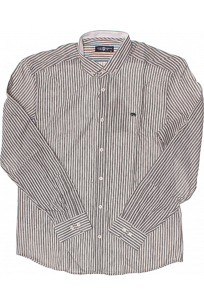 JIMMY SANDERS Pánské Pruhované Košile S Dlouhým Rukávem Ležérní Velikost Xl