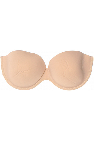 Dámská podprsenka hladká bez ramínek push up béžová Vel. D | Unimoda | obrázek 2