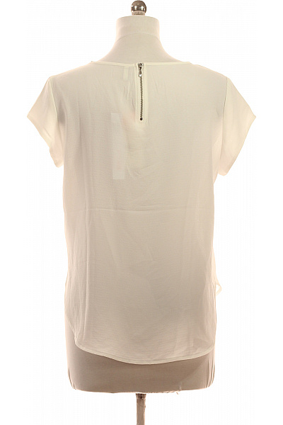 ONLY Bílá halenka s krátkým rukávem volná průsvitná Velikost 38 | ONLY | obrázek 2