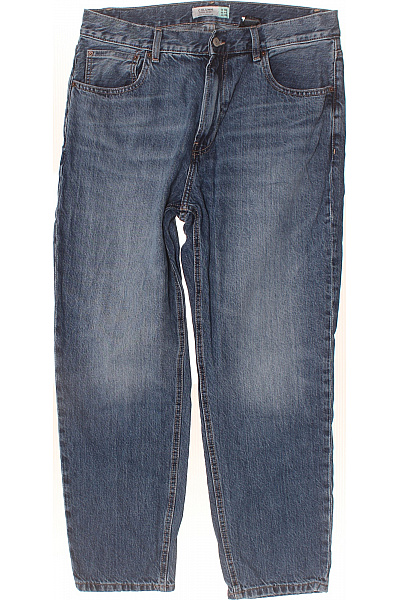 Pánské Džíny Modré Rovné S Kapsami Velikost 44