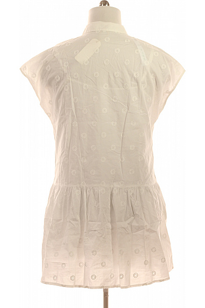 TOM TAILOR Bílé bavlněné šaty košilové s krátkým rukávem a výšivkou letní volnočasové Velikost XL | TOM TAILOR | obrázek 2