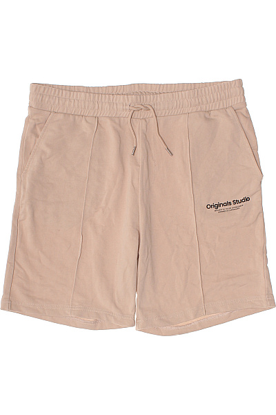 JACK & JONES Pánské béžové teplákové kraťasy s potiskem Velikost XL | JACK & JONES | obrázek 2